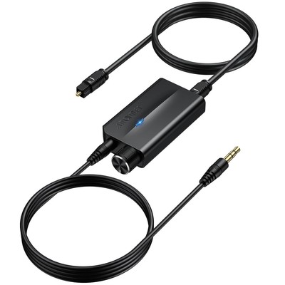 192kHz DAC Audio Wandler: SPDIF Toslink zu 3.5mm Adapter + Kabel