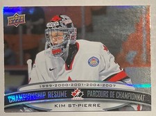 2023 KIM ST-PIERRE UD TIM HORTONS CHAMPIONSHIP RESUME INSERT CARD #CR-14 CANADA