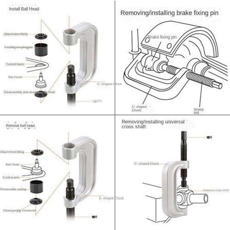 21Pcs Ball Joint Pressure Kit Mounting Adapter Tool Garage Auto Repair Shop