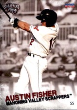 2014 Mahoning Valley Scrappers Choice #13 Austin Fisher Joplin Missouri MO Card