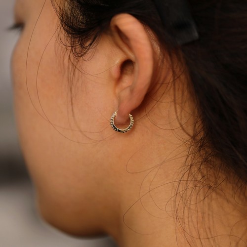 11mm Full Eternity Diamond Huggie Hoop Earrings, Single or Pair - Picture 4 of 8