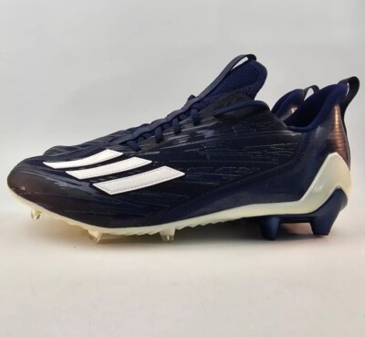 Size 12 - Adidas Adizero Football Cleats Mens Navy Blue White HR1604