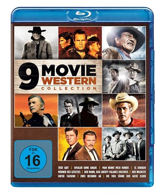 9 Western Klassiker auf 3 Blu-ray's/NEU/OVP] John Wayne, James Stewart, Kirk Dou