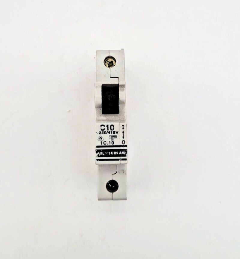 ABL Sursum C10-1595D	Lot of 2 Circuit Breaker 10A 277V 1Pole Fully Functional