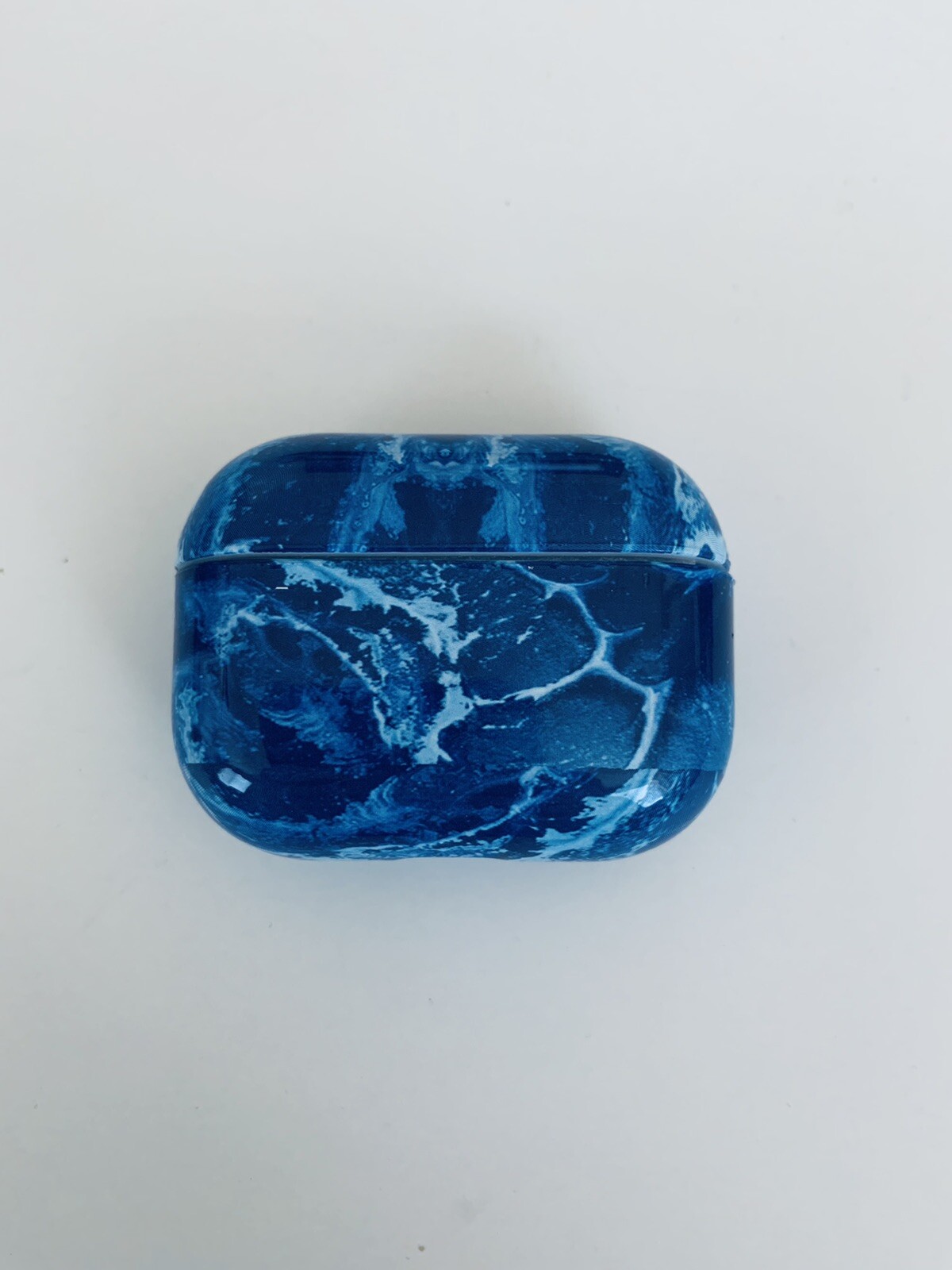 Insten AirPods Pro Case Marble Glossy Soft TPU Shockproof Protective Blue Y5-image