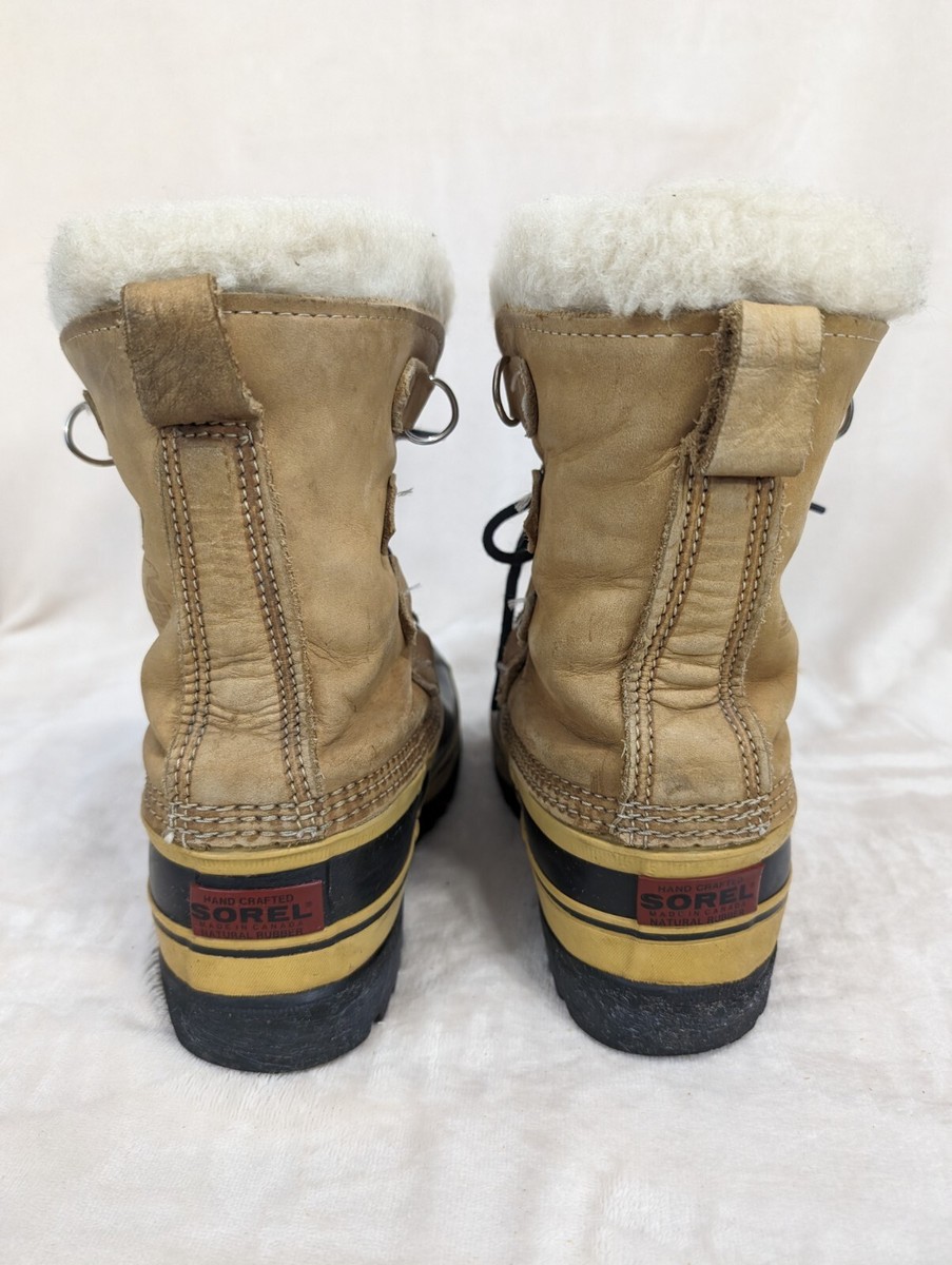 SOREL KAUFMAN CARIBOU LEATHER & RUBBER RAIN SNOW WOOL LINED  display picture 1