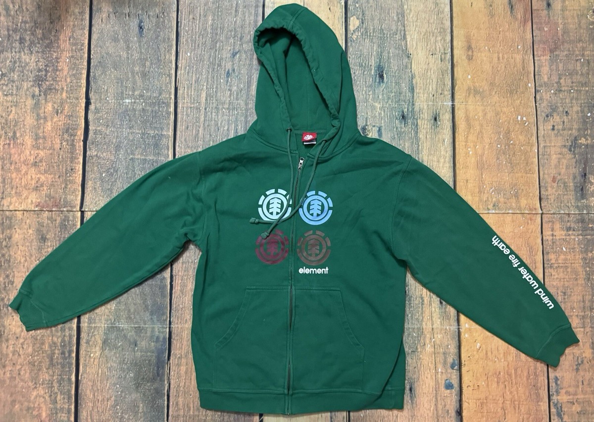 y2k 00’s old uniqlo zip hoodie green Vintage Y2K 2000s Element Green Zip Up Hoodie Sz Small | eBay