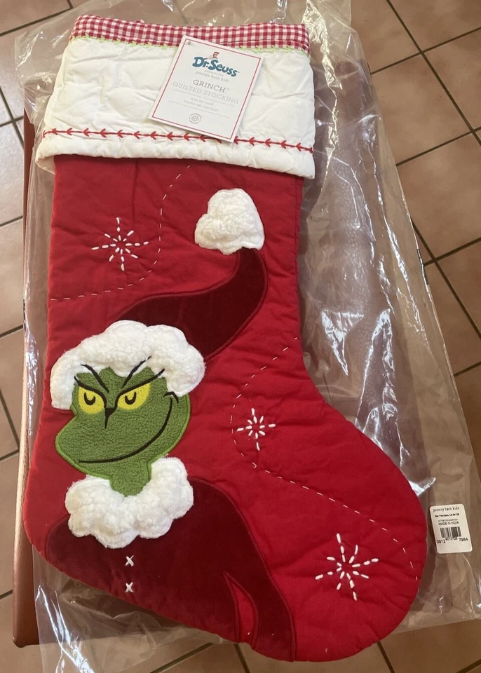 Medias de Navidad Pottery Barn GRINCH Navidad Regalo Dr. Seuss Fiesta Niño Disney, Foto 4 de 4