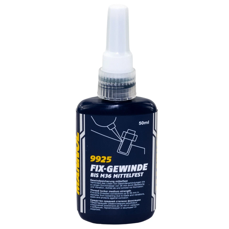 Schraubensicherung 50 ml MANNOL Gewinde mittelfest Schrauben Kleber Schraube - Bild 2 von 4