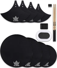 Drum Mute Pads, Drum Silencer Pads Set 12 Pieces with Drum Dampening Pads and Cy