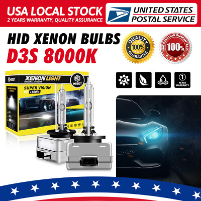 2PCS NEW OEM D3S 8000K 42403 42302 66340 66340HBI HID XENON HEADLIGHT BULBS SET