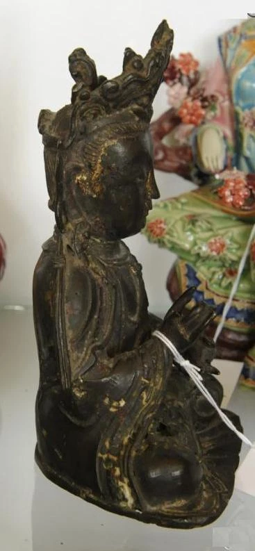 Chinese Bronze Statue Of Buddha Ming Dynasty - Image 4 of 4