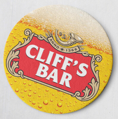 Personalisierte Bar-Untersetzer mit beliebigem Namen Bier Zuhause Pub Cafe Anlass Geschenkidee 5