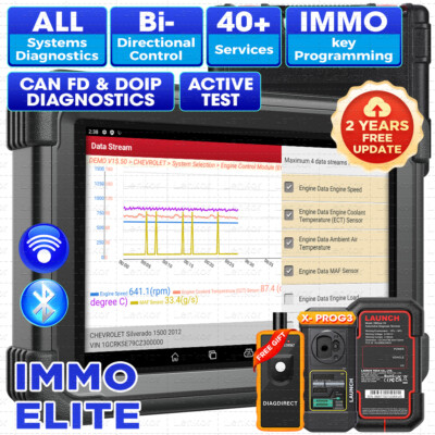 2025 Launch X431 IMMO ELITE PLUS PAD 7 Car Scanner Key Programming Diagnostic