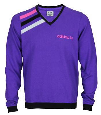 Adidas Mens Athletic Long Sleeve V-Neck Pullover Sweater | eBay