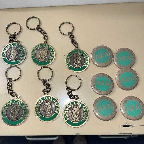 Great Deal! Lambda Chi Alpha  **  6 Buttons And 6 Die Cast Keychains Great Gifts