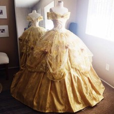 Vintage Off Shoulder Quinceanera Dresses Belle Princess Prom Cosplay Party Gown
