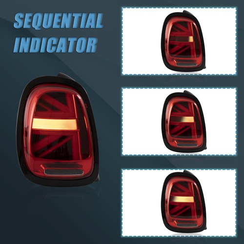 LED Tail Light Red For 2014-2021 Mini Cooper F55F/56F/57 Sequential Rear Lamps - Picture 3 of 9
