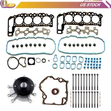 Head Gasket Bolts Set Water Pump Cover Gasket For 2002 Jeep Grand Cherokee 4.7L
