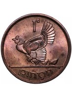 1968 Ireland Proof 1 Penny (Pingin) Coin