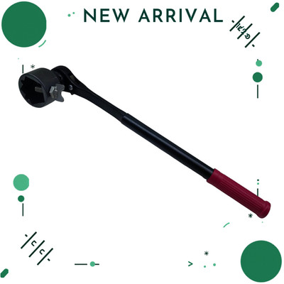 NEW Adjustable Ratcheting Hydrant Wrench 17.3'' Pentagon & Square Nuts Tool