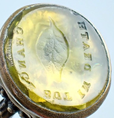 Antique Georgian Pinchbeck I CHANGE BUT IN DEATH Grapes Intaglio Seal Pendant