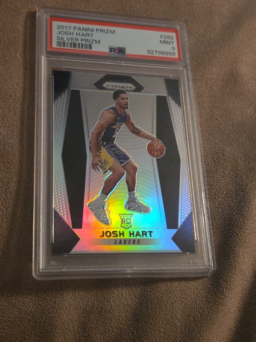 PSA GRADED MINT 9!!! 2017 Panini Prizm Silver Rookie JOSH HART #282