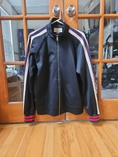 Gucci Technical Jersery Black Zip Up Jacket Size M