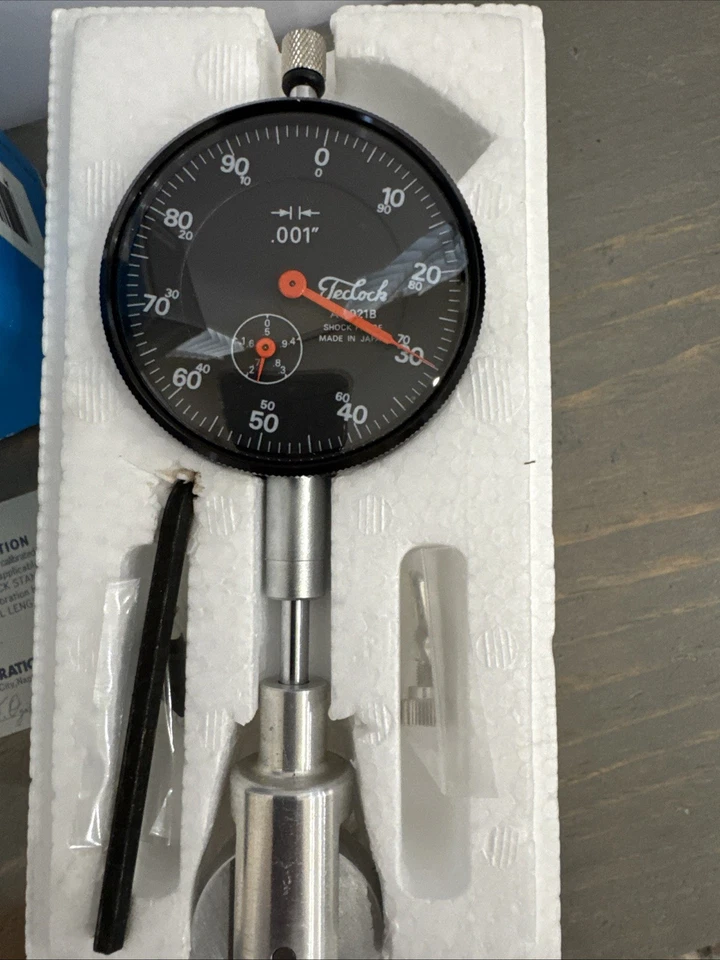 Teclock AI-921B 表盘跌落指示器,1 英寸范围,0-100 阅读,0.001 英寸渐变 全新 — 第 2/4 张图片
