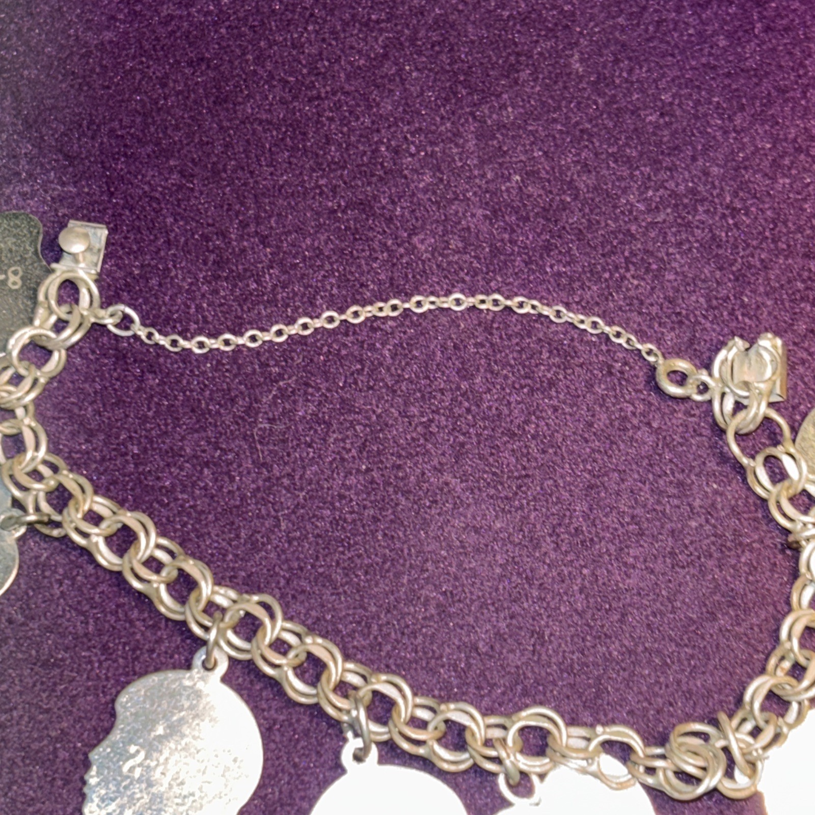 Solid Sterling Silver 925 Hearts Faces Charm Intr… - image 8