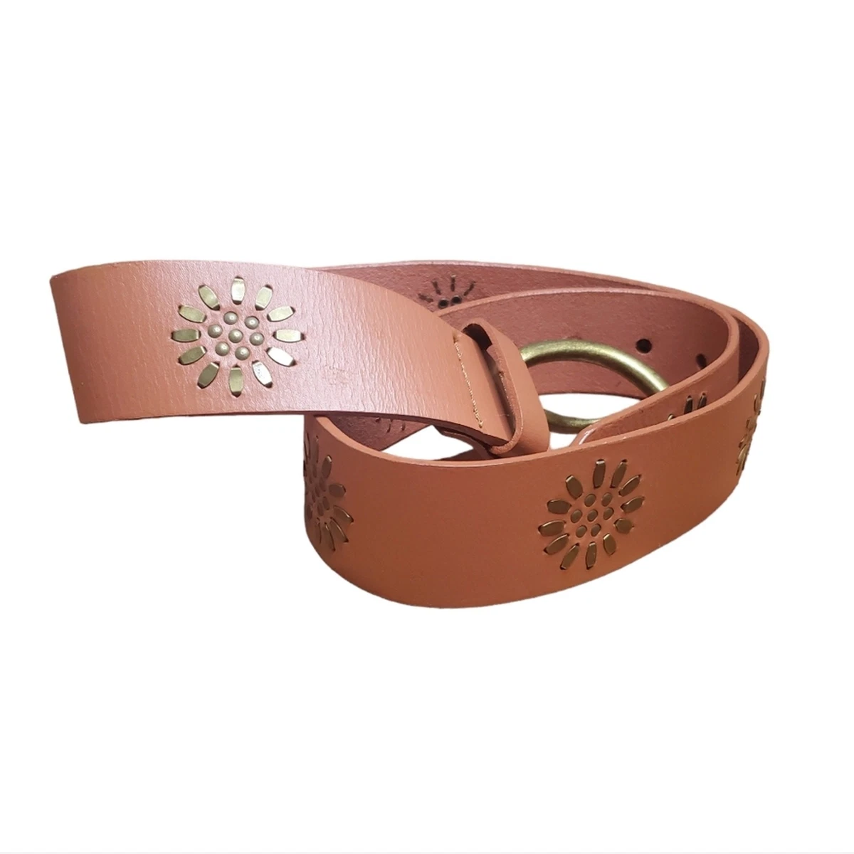 New Women’s Anthropologie Ditsy Floral Waist Leather Belt!!??? bally man belt black terrier pesante 250，new with box and  main image 2