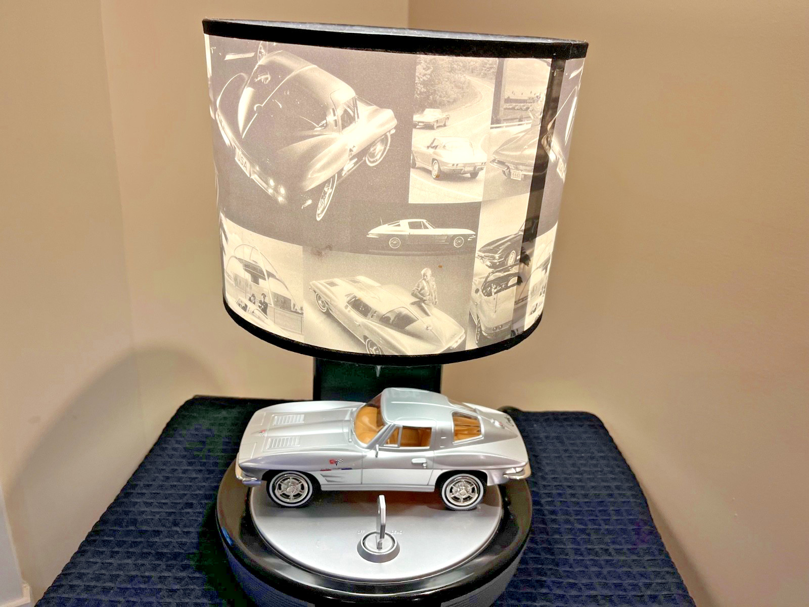 1963 Corvette Stingray Desk Table Lamp Working Light & Sound