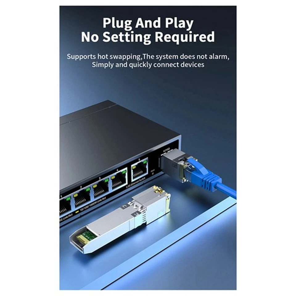 10G SFP + to Rj45 30m Self-Adaption 10G/5G/2.5G Optical Module Compatible9306 - image 3 of 4