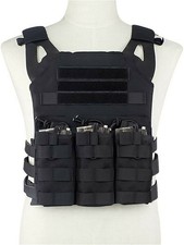 Tactical Molle Triple Magazine Pouch Nylon Open Top 5.56 .223 Rifle Mag Holder