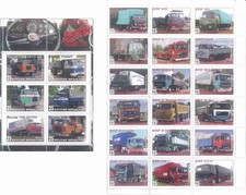 Stamp block+sheet ERF Truck Auto Company 2018 South Ossetia issue