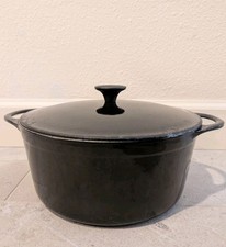 Cousances Le Creuset 24 Black Enamel Cast Iron Dutch Oven Made In France