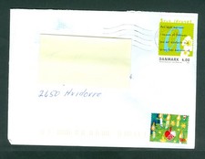 Denmark. 2001  Cover Christmas. Cancer X-Mas Seal + Sc# 1196 Flower. Hvidovre