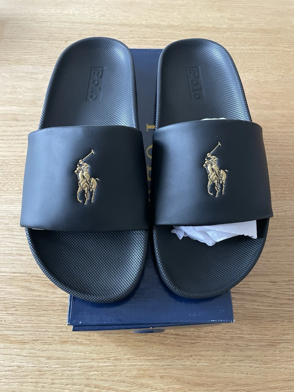 Polo Ralph Lauren Cayson Slides Black UK2.5