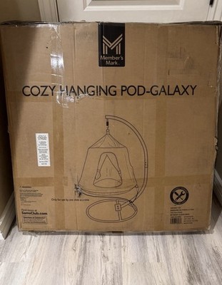 Members Mark Kids Cozy Hang Out Hanging Pod Space Theme LED Fast Shipping NEW