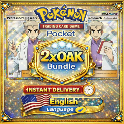 (ENG) 2X Professor's Research - Full Art - Professor Oak - Pokemon TCG Pocket B