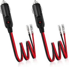 12V 24V Heavy Duty 16 AWG 15A 20A Male Plug Cigarette Lighter Adapter 1 or 2 Pcs