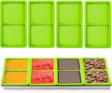 Large 2 cavity Silicone Tray Dividers for Harvest Right Freeze Large, Green