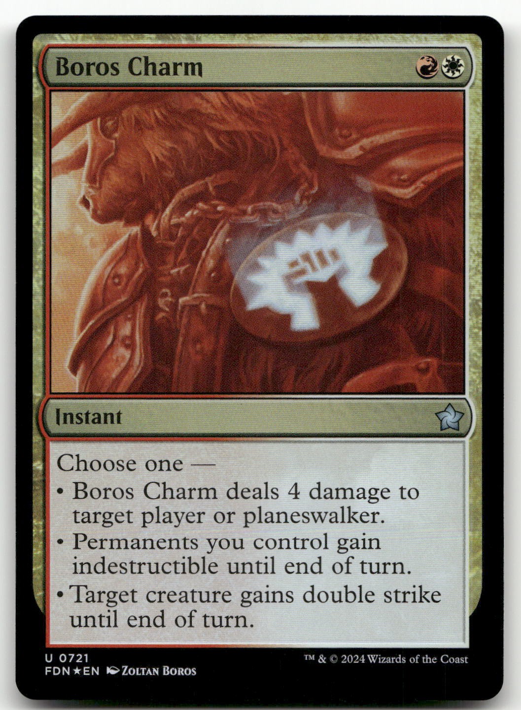 Boros Charm #721 (Foil) (NM) Foundations FDN Magic MTG