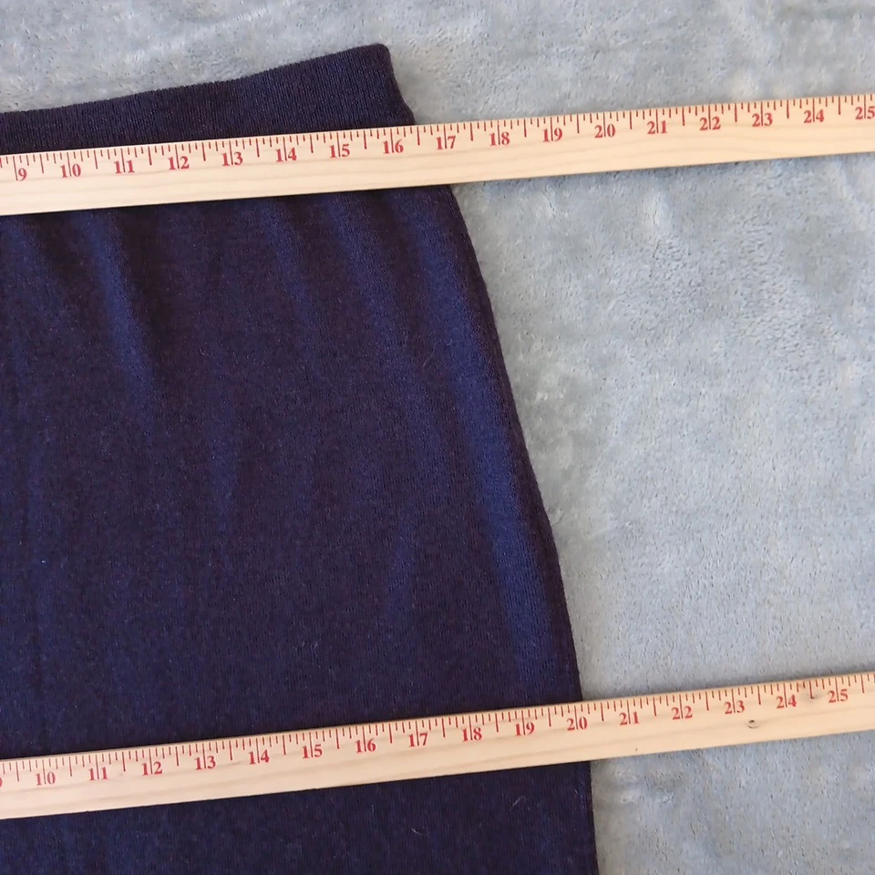 Eileen Fisher Skirt Large Purple Long Pull On Wool Pencil Stretch Elastic Waist - Image 2 of 4
