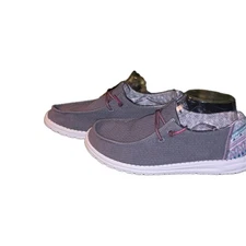 Hey Dude Wendy Aztec Grey Loafers Slip-Ons, Aztec Design, Size 8 Women’s NICE