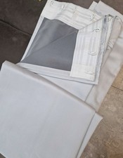 2 x Pairs Long Grey/Silver Curtains Fully Lined