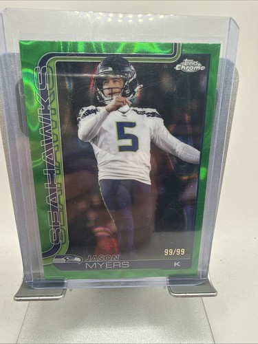 2025 Topps Chrome Jason Myers Green Lava Refractor 99/99 #280 Seahawks