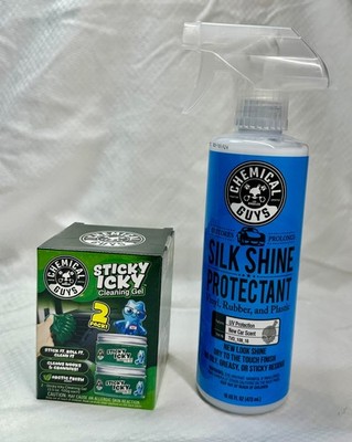 Chemical Guys Silk Shine Protectant & Sticky Icky Cleaning Gel