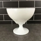 Milk Glass Orange Peel Textured Footed Compote