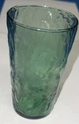 **VINTAGE** Anchor Hocking Rain Flower Laser Green 5.25” 12 oz Colored Glass